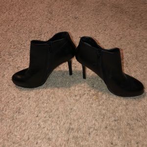Black, bootie heels